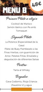 despedida soltera platja daro menu Restaurantes para despedidas Platja d'Aro