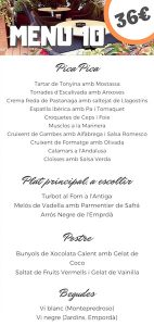 despedidas playa de aro menus Restaurants per comiats de solter a Platja d'Aro