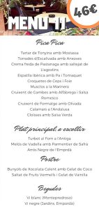 menu para despedida de soltera en playa de aro Playa de Aro menús para grupos y despedidas
